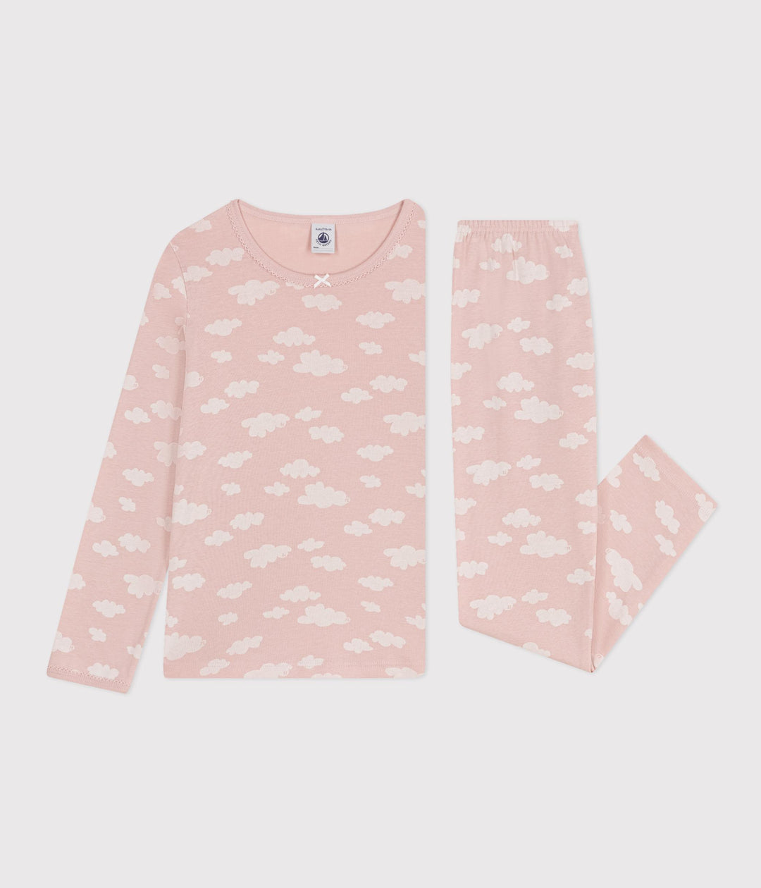 PIGIAMA BAMBINO ROSA FANTASIA NUVOLE A09RB 01 PETIT BATEAU 