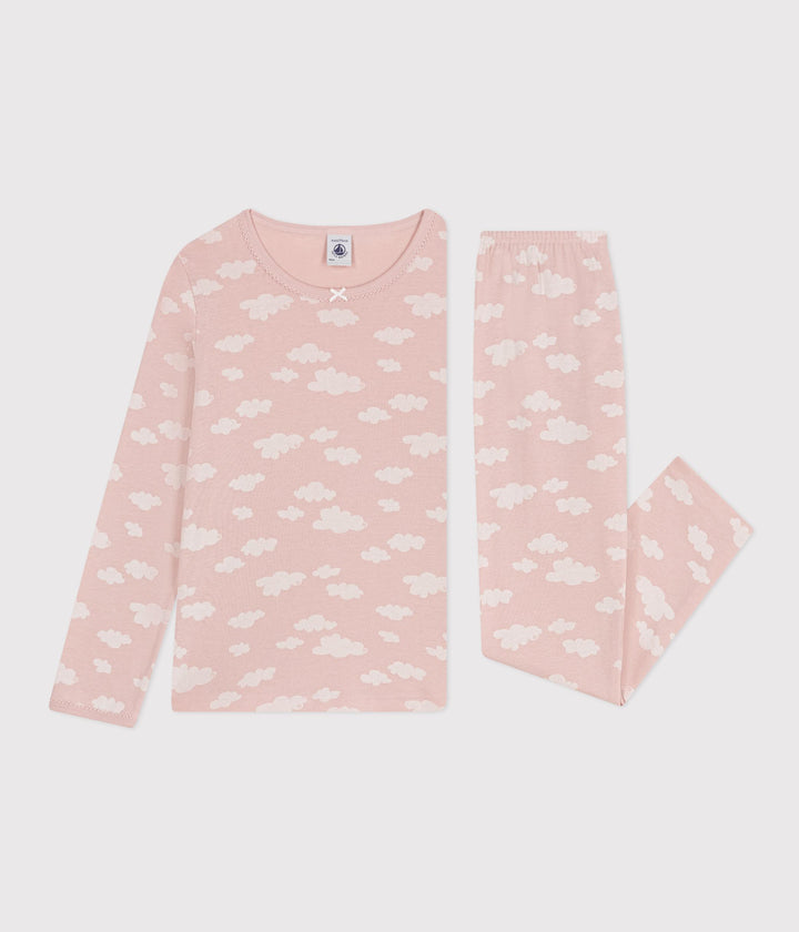 PIGIAMA BAMBINO ROSA FANTASIA NUVOLE A09RB 01 PETIT BATEAU 