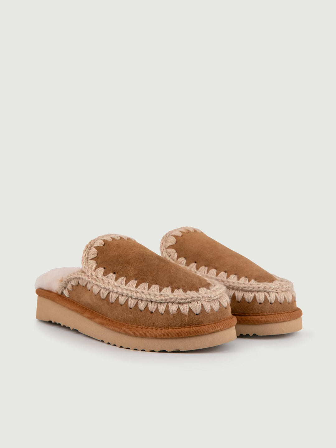 Pantofola Mou in pelle di montone Cognac FW10112 COG MOU 