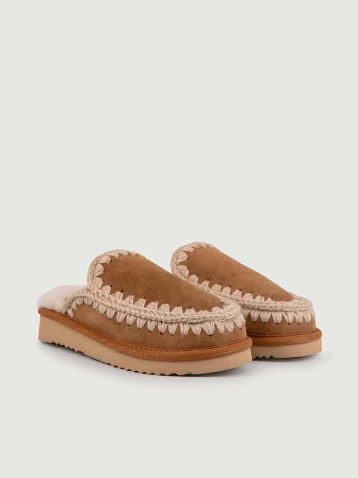 Pantofola Mou in pelle di montone Cognac FW10112 COG MOU 
