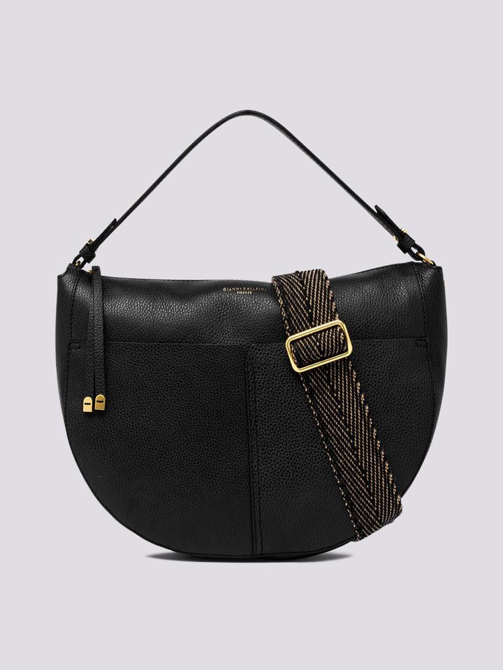 BORSA a spalla Ginko in PELLE nera BS 10446 RMN-NA 001 GIANNI CHIARINI 