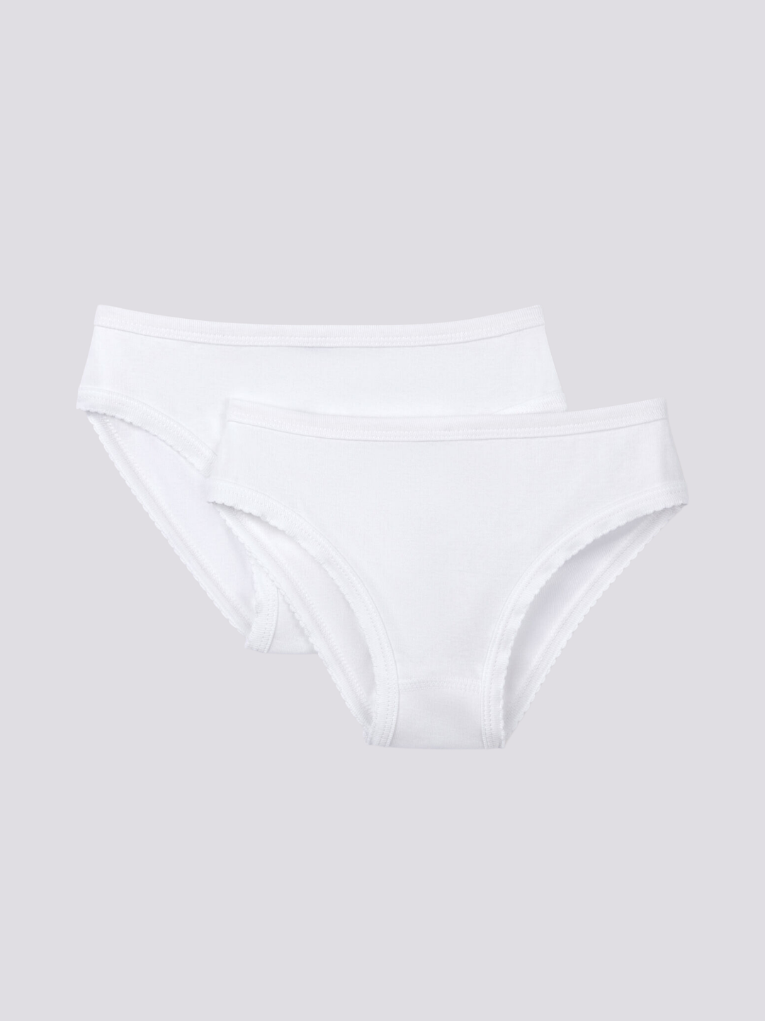 CONFEZIONE DA 2 SLIP BIANCHI RAGAZZA A01DP 00 PETIT BATEAU 