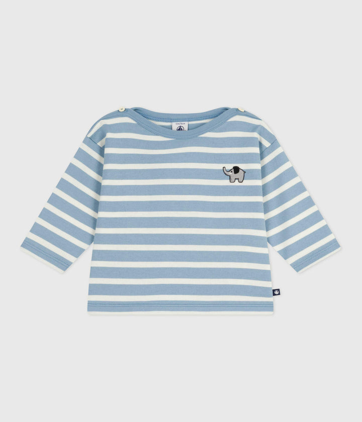Marinière in cotone azzurra A0EE8 02 PETIT BATEAU 