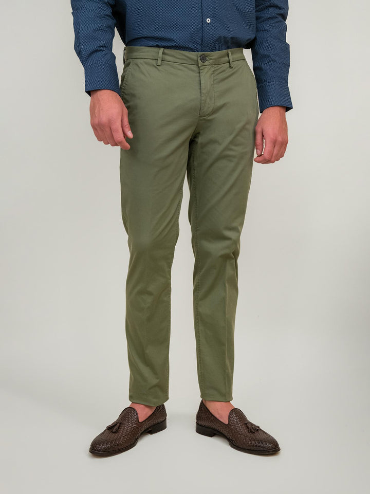 PANTALONE IN COTONE VERDE T83/STR 634 NOLAB 