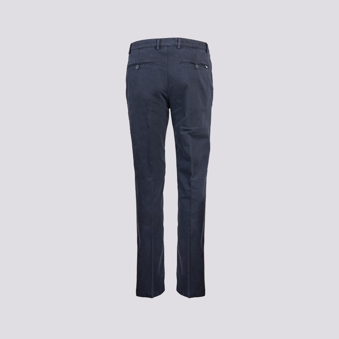 PANTALONE IN COTONE blu navy CON TASCA A FILO T500/STR 854 NOLAB 