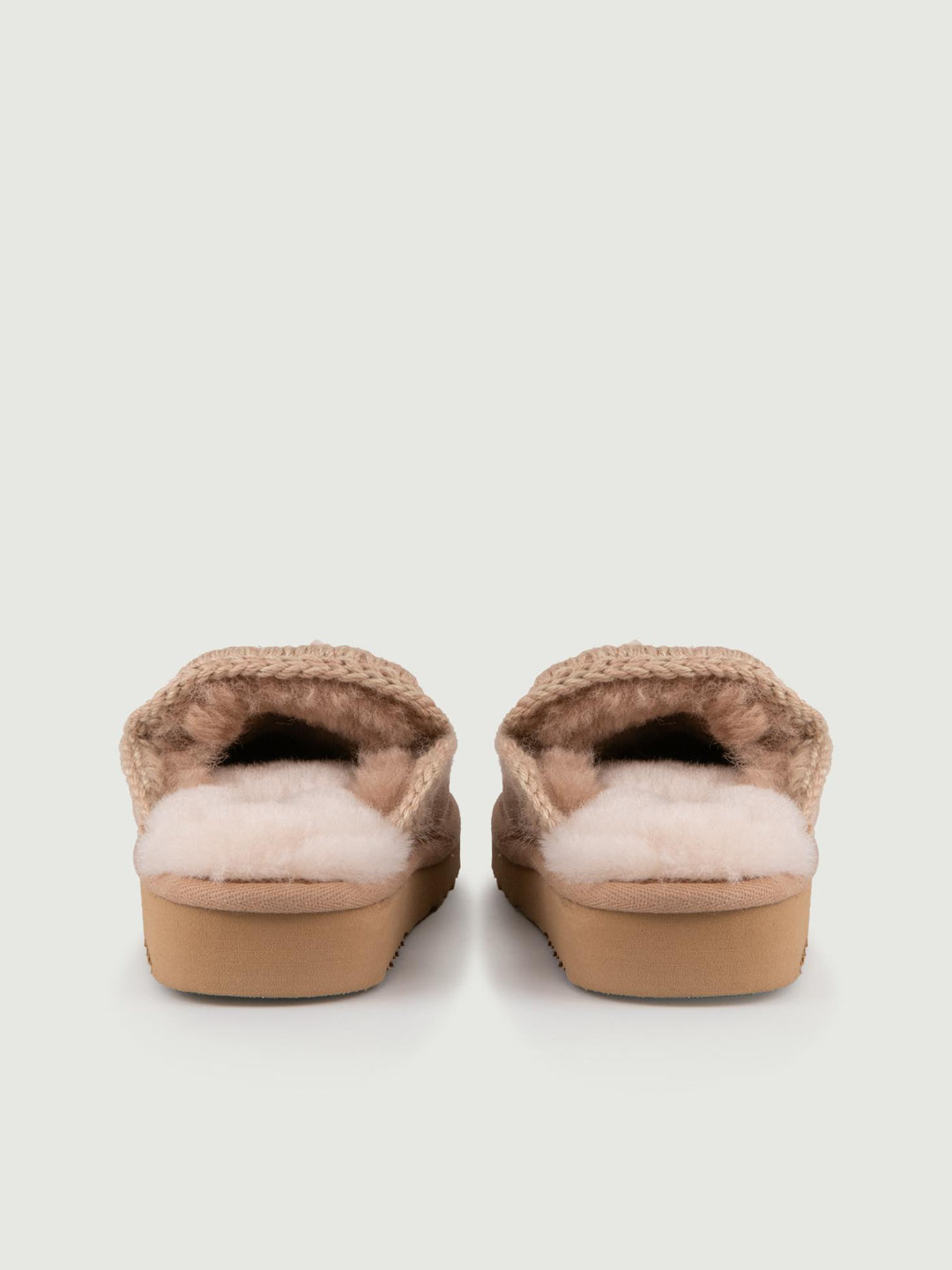 Pantofola MOU in pelle di montone Cammello FW10112 CAM MOU 