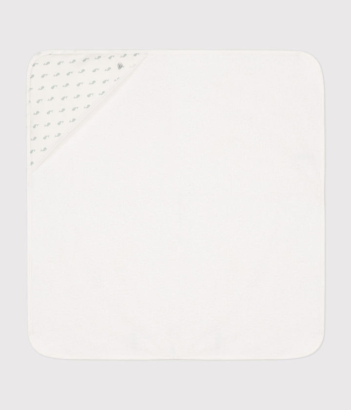 Telo bagno neonato balene A0ATT 01 PETIT BATEAU 