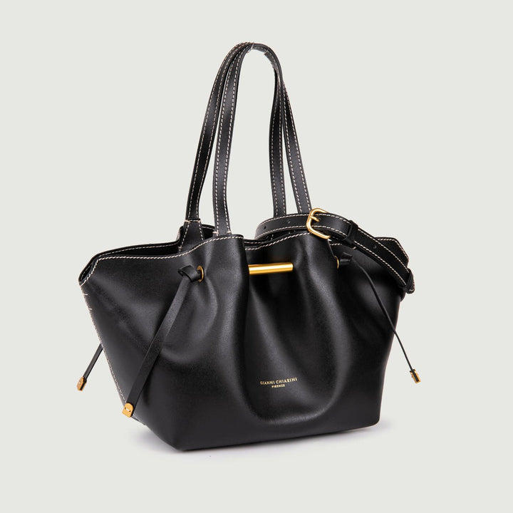 Borsa a spalla Amanda in pelle nera BS 10630 PRCK 001 GIANNI CHIARINI 