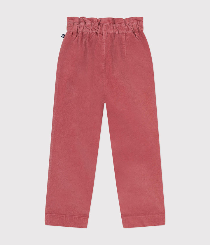 Pantaloni in velluto rosa A0B6P 01 PETIT BATEAU 