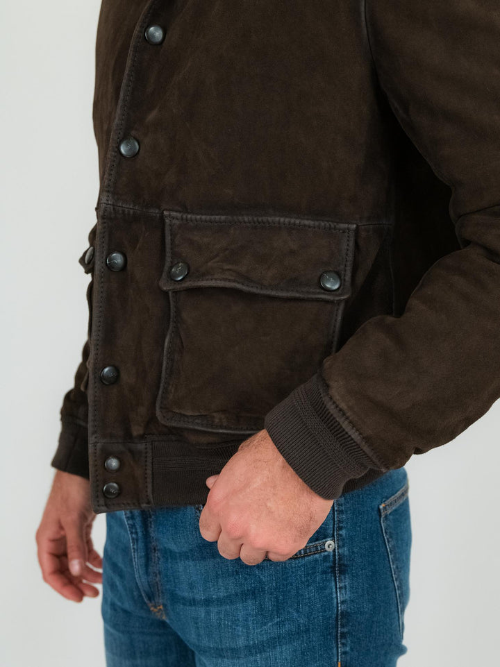 GIACCA OTTAVIANO IN CAMOSCIO E VELLUTO OTTAVIANO 06 JACK LEATHER 