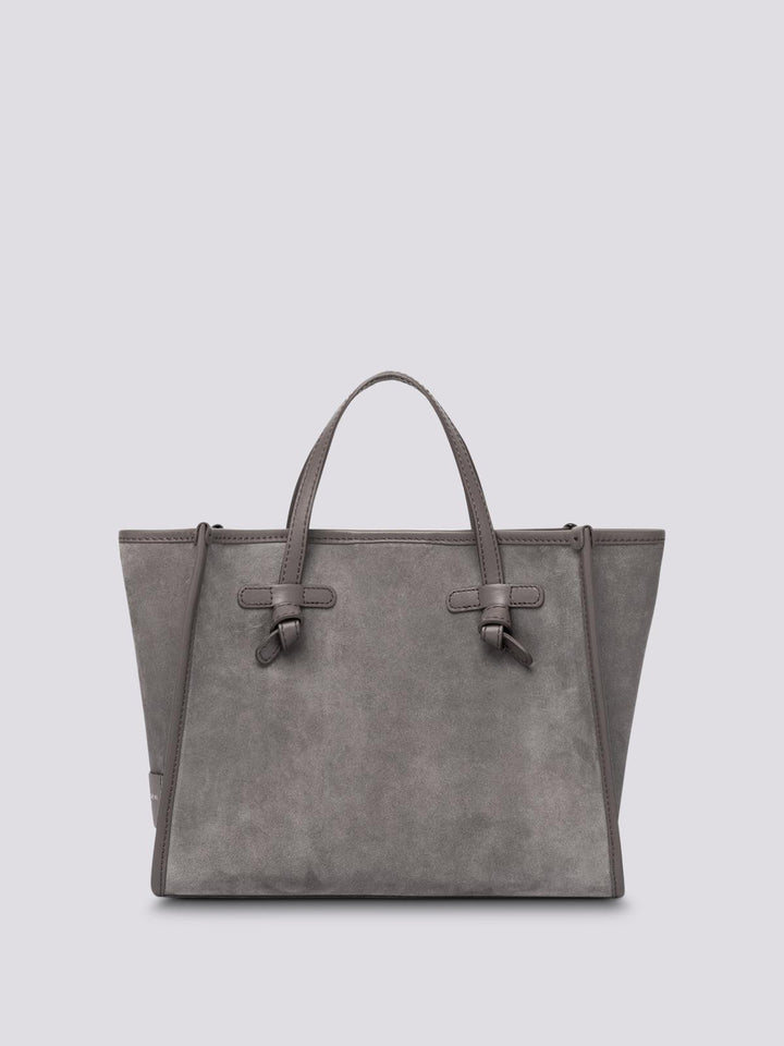 TOTE MISS MARCELLA 32 in camoscio grigio chiaro BS 9752 CM-PL 9210 GIANNI CHIARINI 