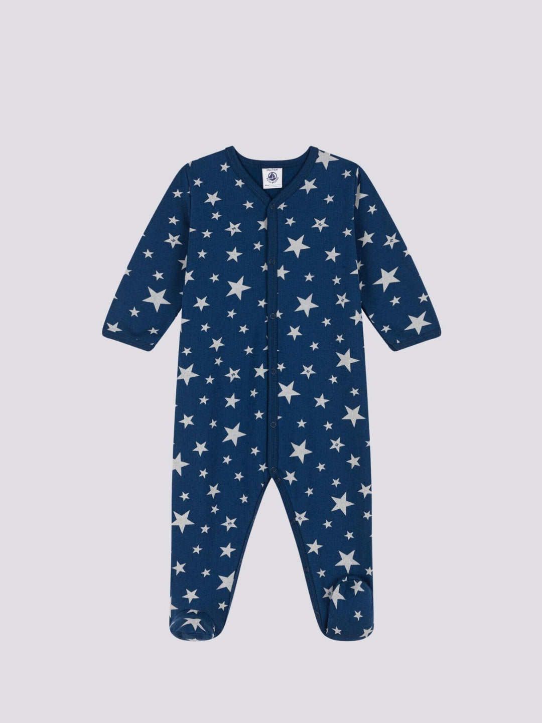 TUTINA PIGIAMA BEBÈ CON STELLE FOSFORESCENTI IN TESSUTO FELPATO A0884 06 PETIT BATEAU 