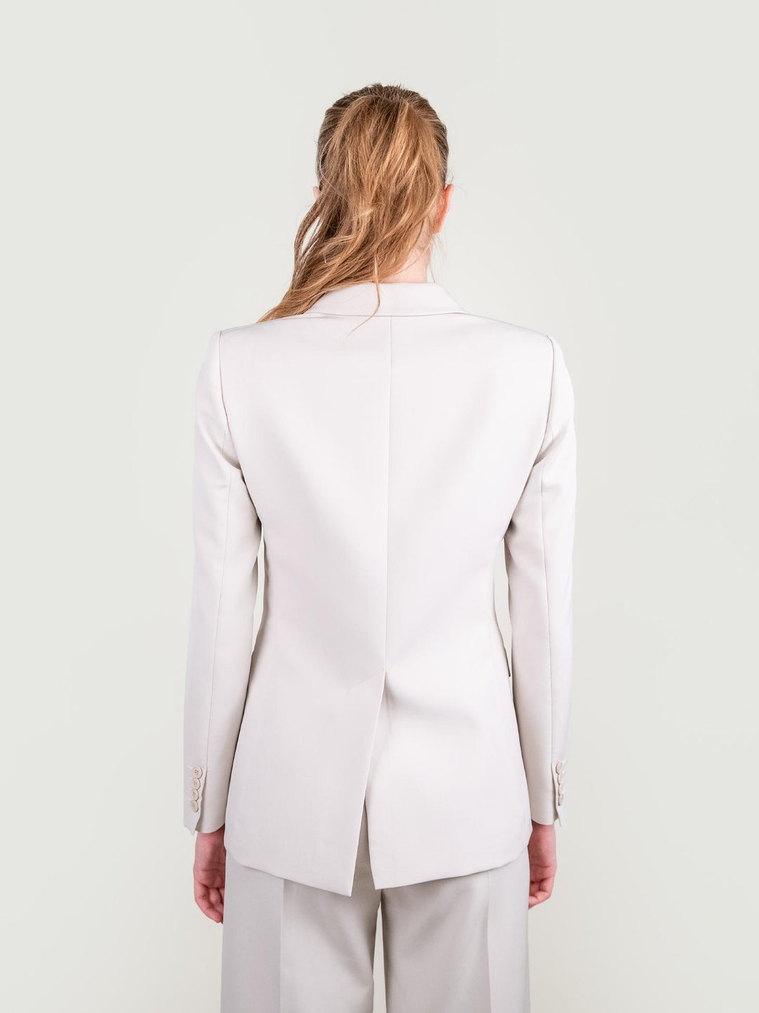 BLAZER DOPPIOPETTO IN TESSUTO PANNA 113877 GESSO ANDREA MORANDO 