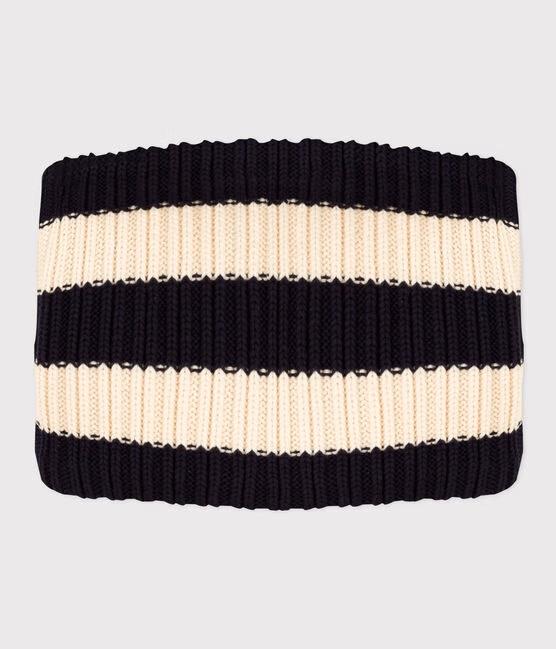 Snood lavorato a maglia con fodera in pile a righe A0B1C 03 PETIT BATEAU 