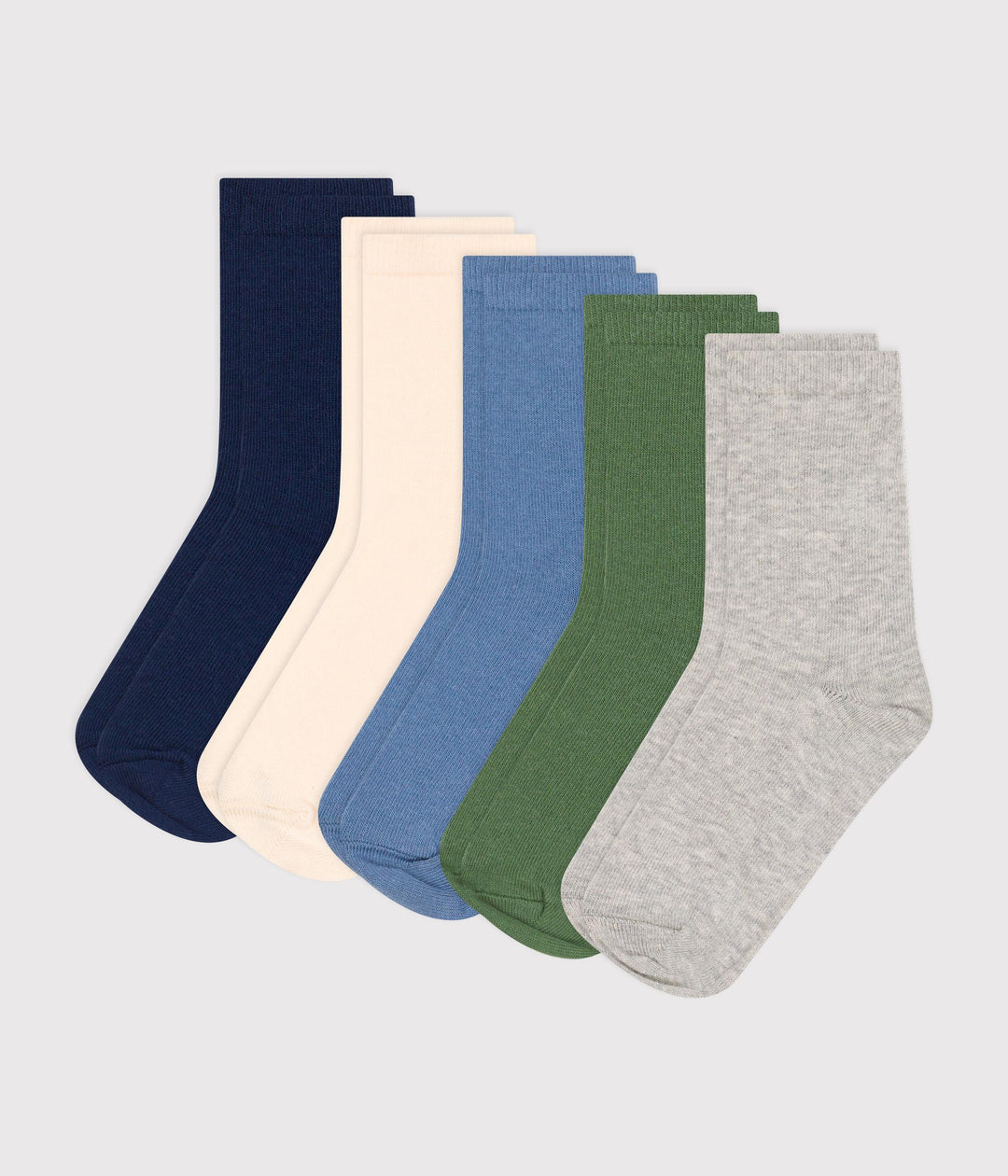 5 paia di calze in cotone tinta unita A0B8S 00 PETIT BATEAU 