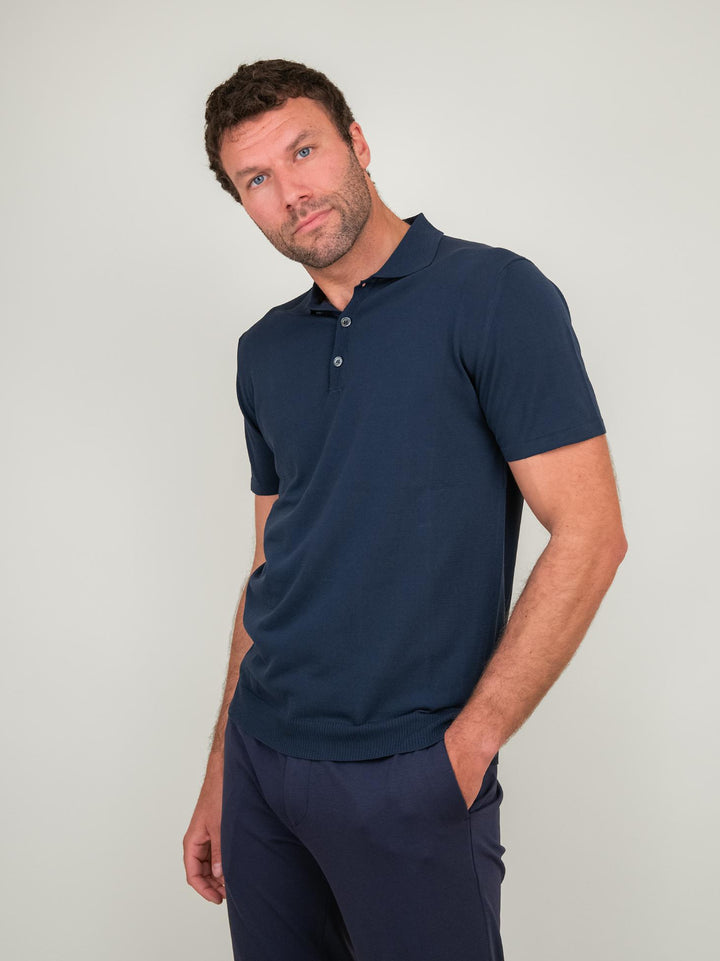 Polo in cotone extralight color blu 0305 23 FIESOLI DANIELE 