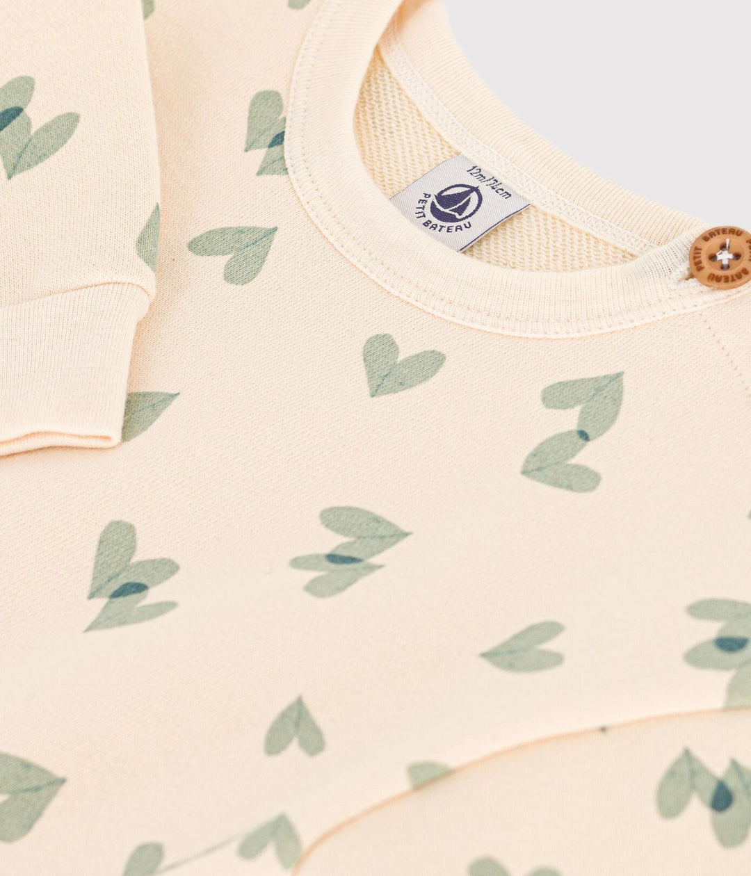 FELPA BEBÈ IN TESSUTO FELPATO CON STAMPA A08G4 02 PETIT BATEAU 