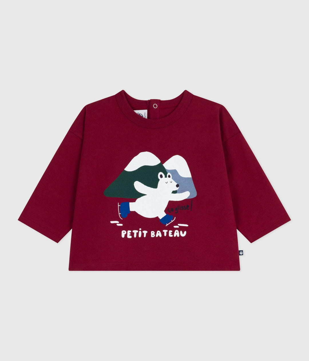 Maglietta a maniche lunghe in cotone per neonati A0EDV 05 PETIT BATEAU 