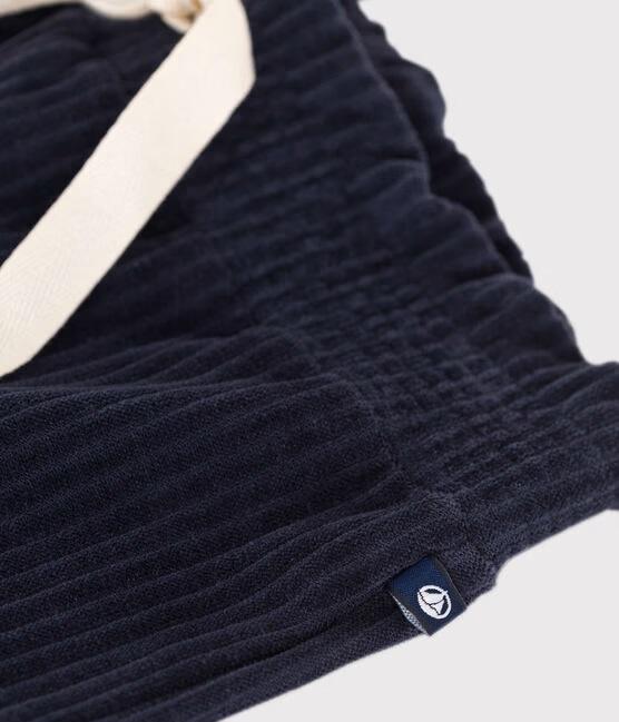 Pantaloni ampi blu in velluto sottile A0BOF 01 PETIT BATEAU 