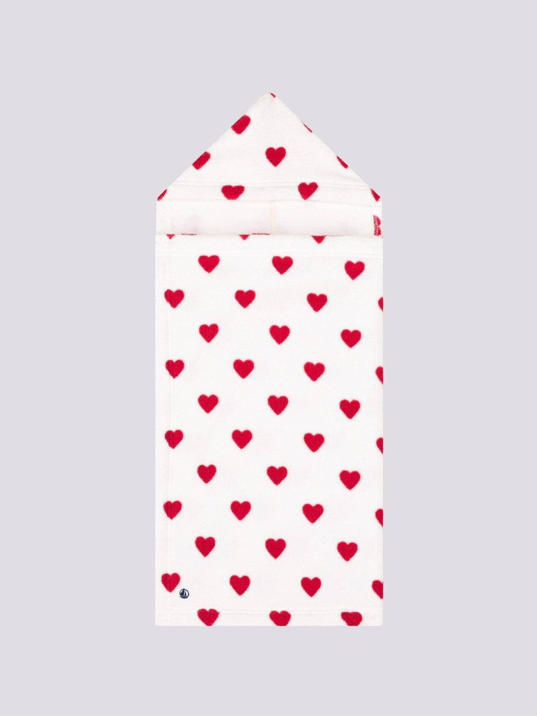 MANTELLINA DA BAGNO BEBÈ IN SPUGNA A CUORICINI A08SI 89 PETIT BATEAU 