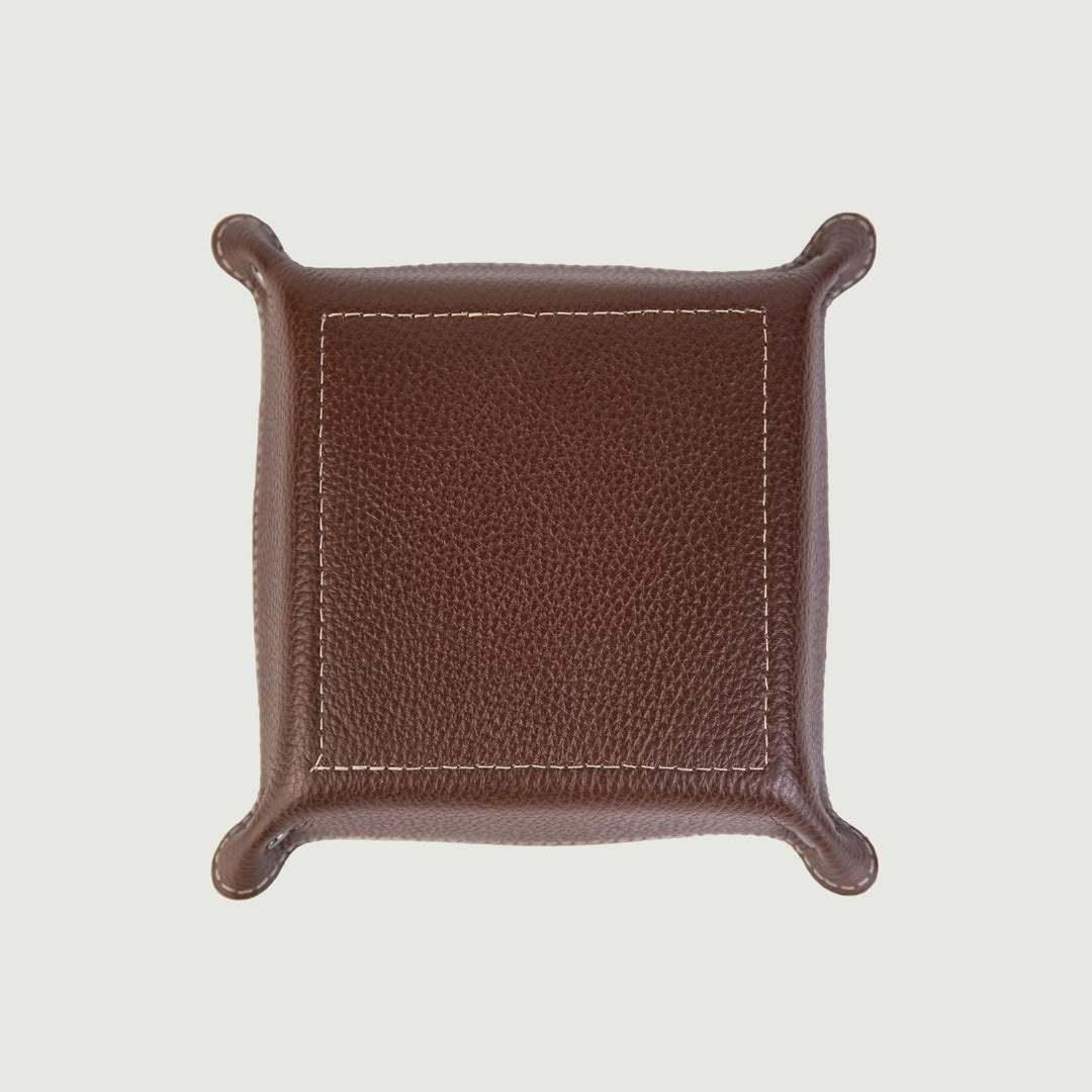 SVUOTATASCHE IN PELLE MARRONE