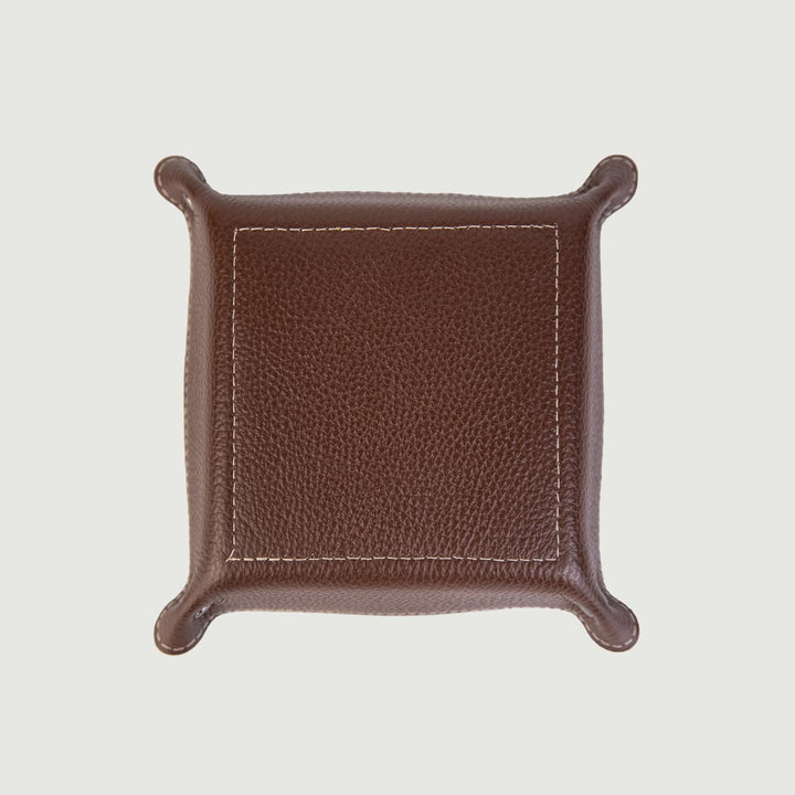 SVUOTATASCHE IN PELLE MARRONE
