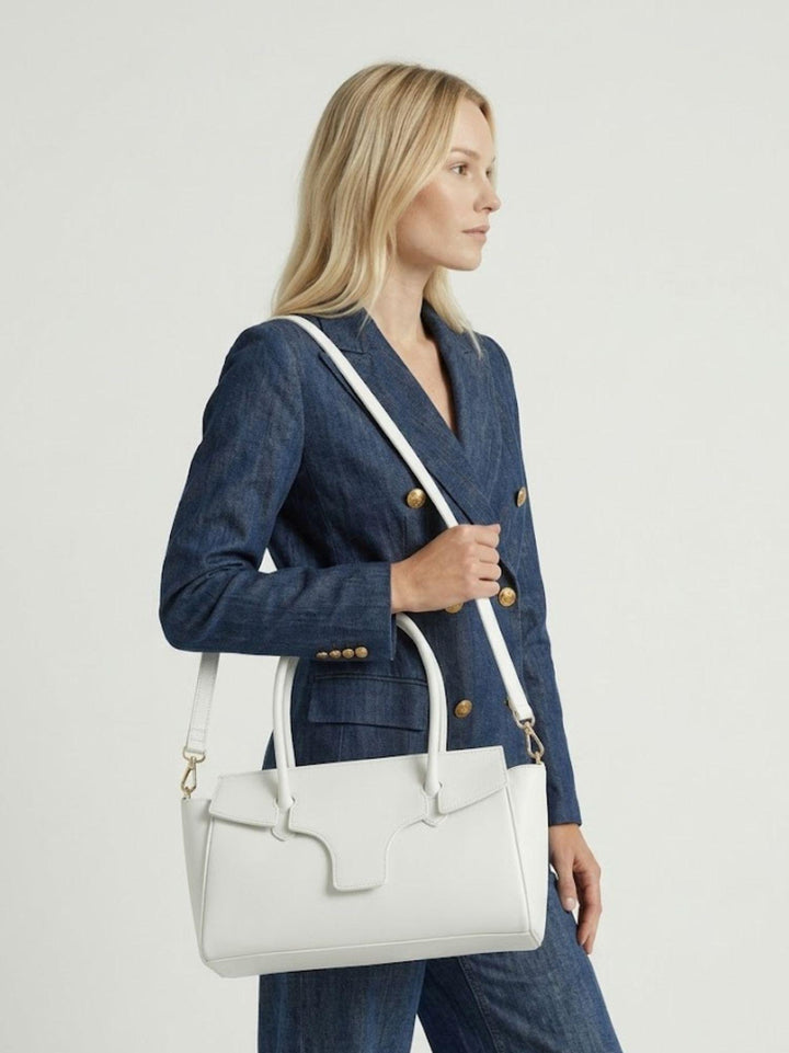Borsa Flor in pelle bianca FLOR BIANCO ANDREA MORANDO 