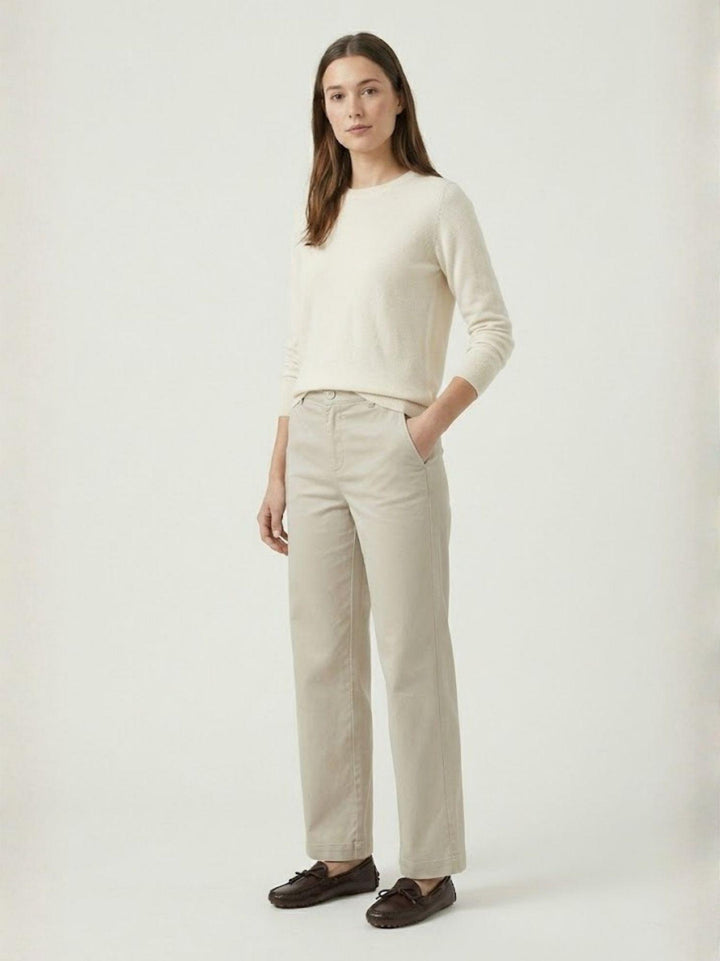 Pantalone a palazzo beige 80378GB BEIGE ANDREA MORANDO 