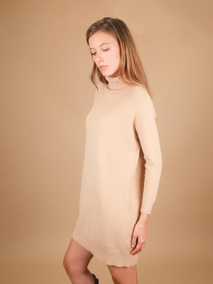 MAGLIA ABITO CON COLLO ALTO BEIGE 0370/225 0234 BIMOR 