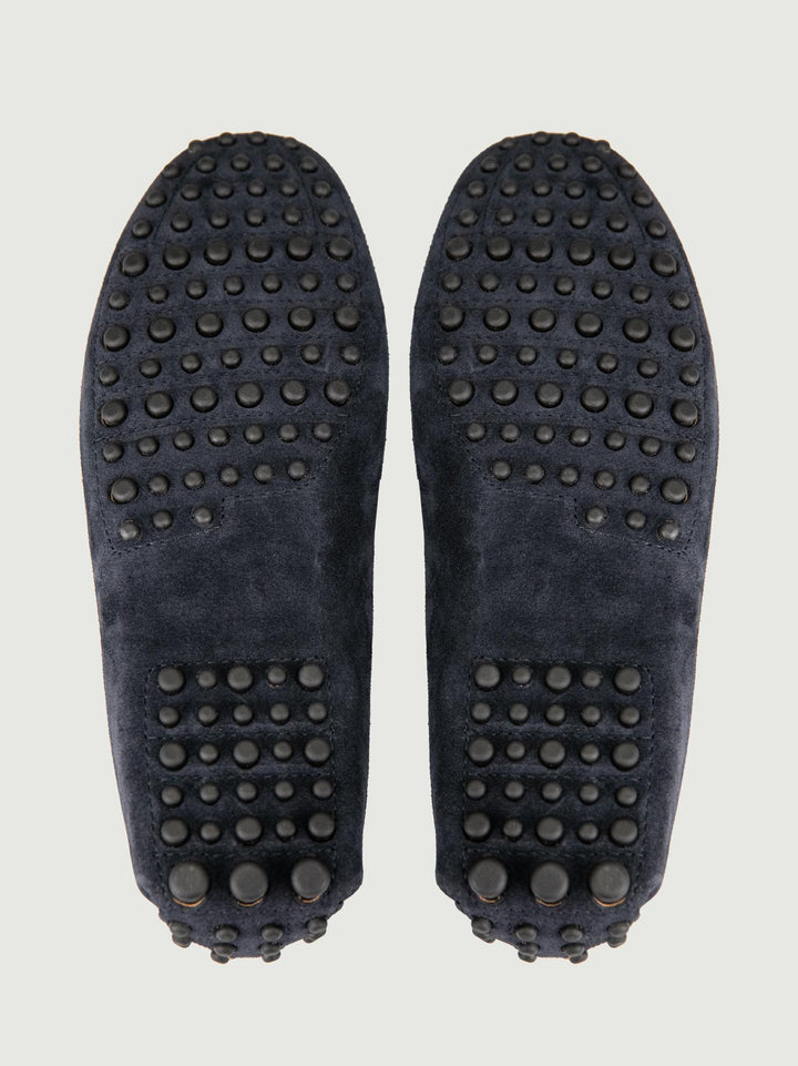 Mocassino gommini in pelle scamosciata navy KALEIDO 419 ANDREA MORANDO 