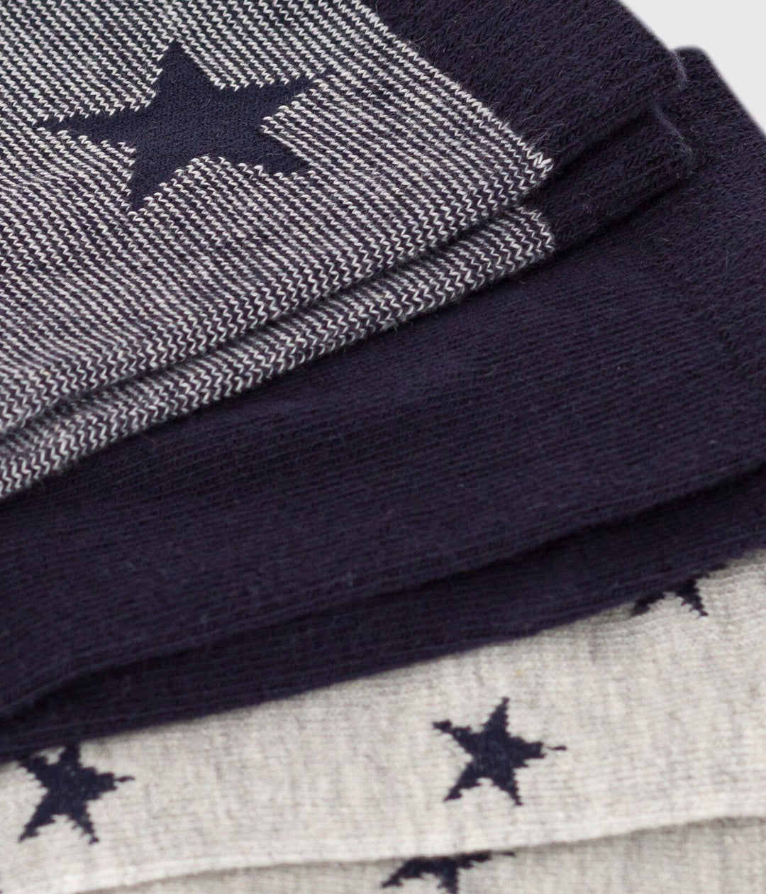 CONFEZIONE DA 3 PAIA DI CALZINI BAMBINO A STELLE IN JERSEY DI COTONE A08V3 01 PETIT BATEAU 