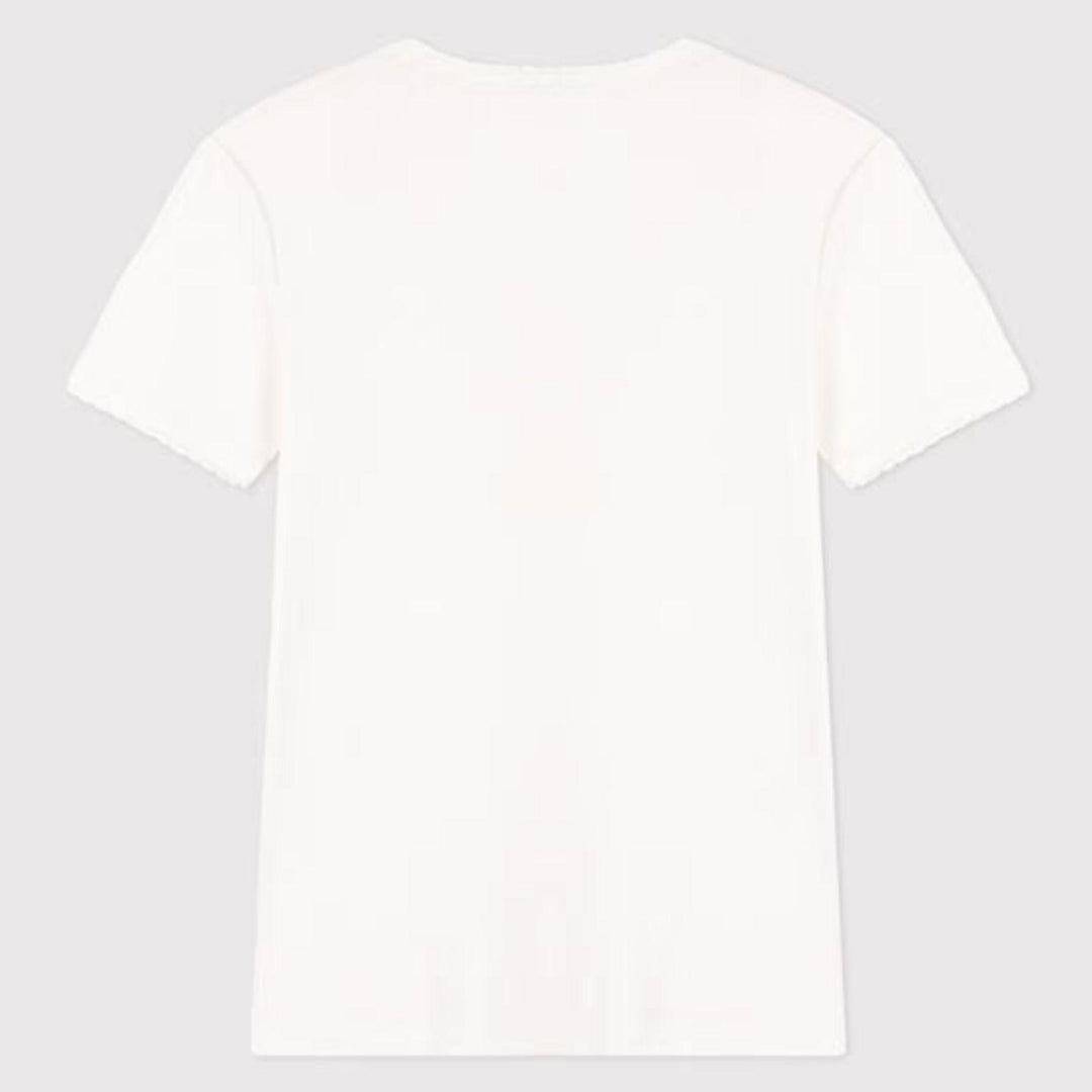 T-SHIRT BIANCA L'ICONIQUE COCOTTE IN COTONE DONNA A0A1L 01 PETIT BATEAU 