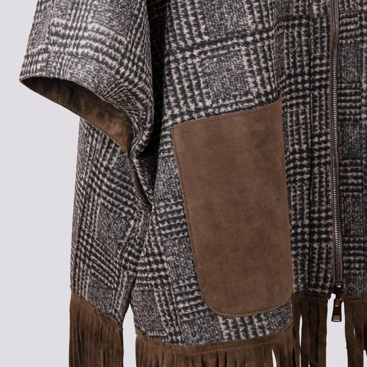 GIUBBOTTO STRUTTURATO IN CAMOSCIO  CON PIUMINO IN ECO-PIUMA FANGO LINR 18 JACK LEATHER 