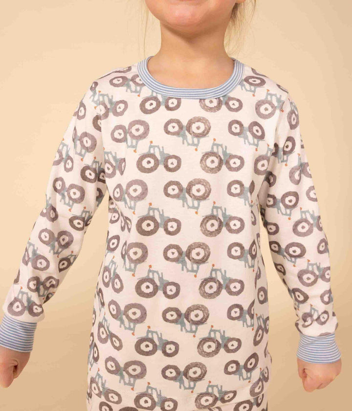 PIGIAMA TRATTORE BAMBINO UNISEX IN COTONE A0827 01 PETIT BATEAU 