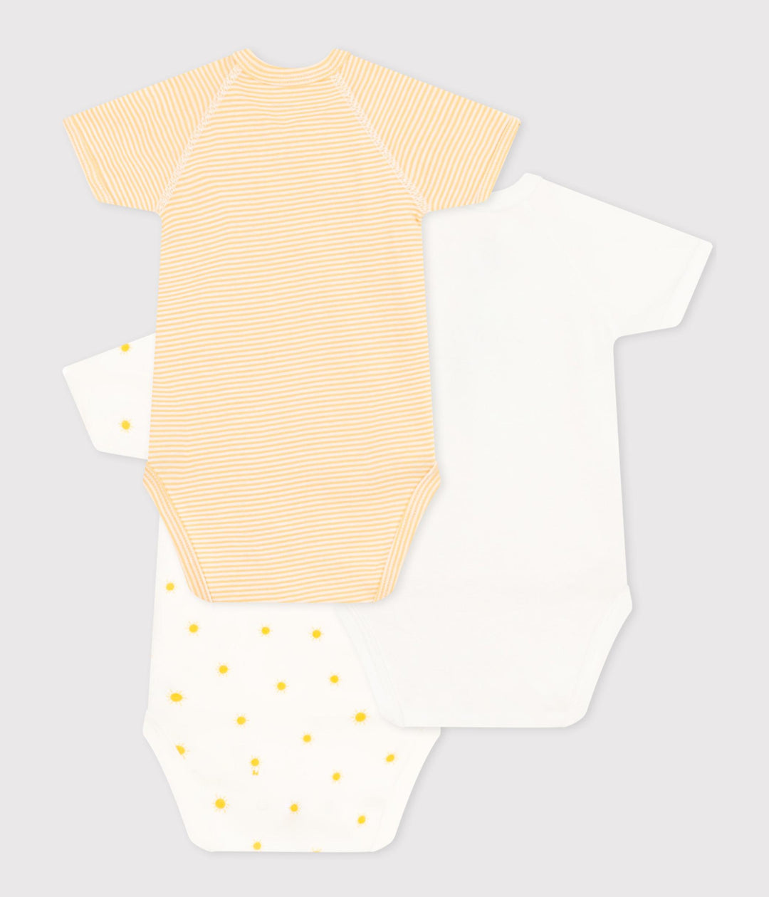 CONFEZIONE DA 3 BODY INCROCIATI IN COTONE BEBÈ A09UQ 98 PETIT BATEAU 