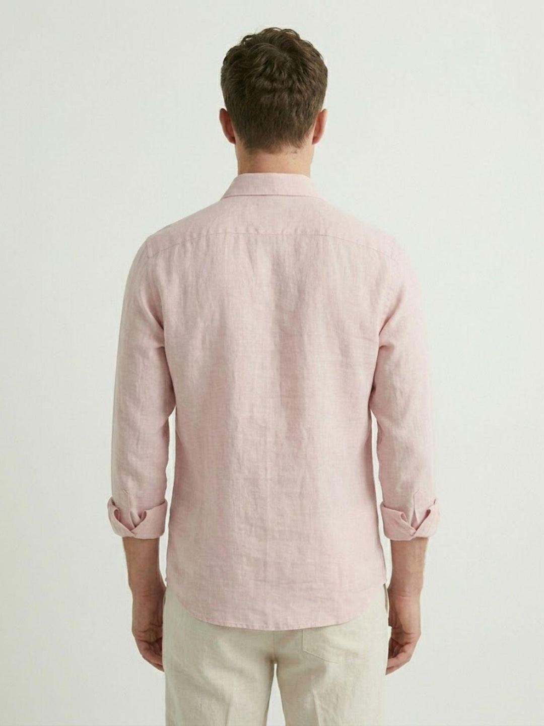 camicia in lino rosa chiaro 30 05 ANDREA MORANDO 