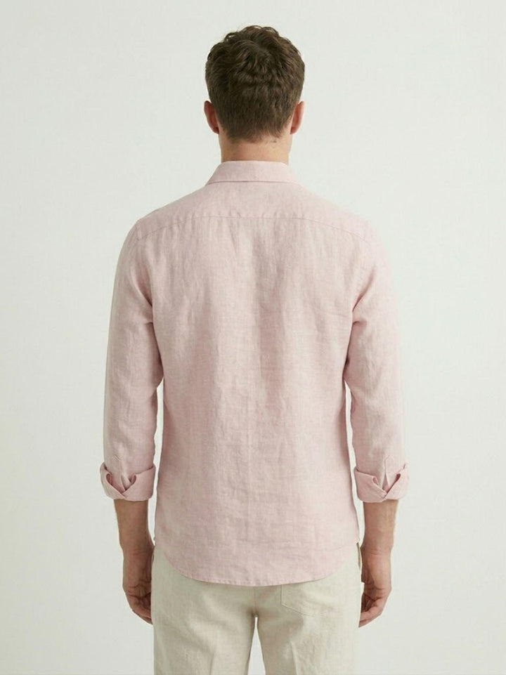 camicia in lino rosa chiaro 30 05 ANDREA MORANDO 