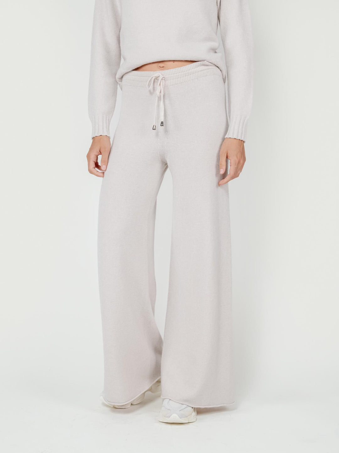 PANTALONI IN MAGLIA PANNA 0370176 0080 BIMOR 