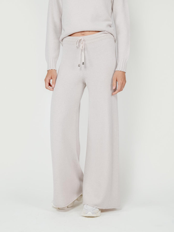 PANTALONI IN MAGLIA PANNA 0370176 0080 BIMOR 