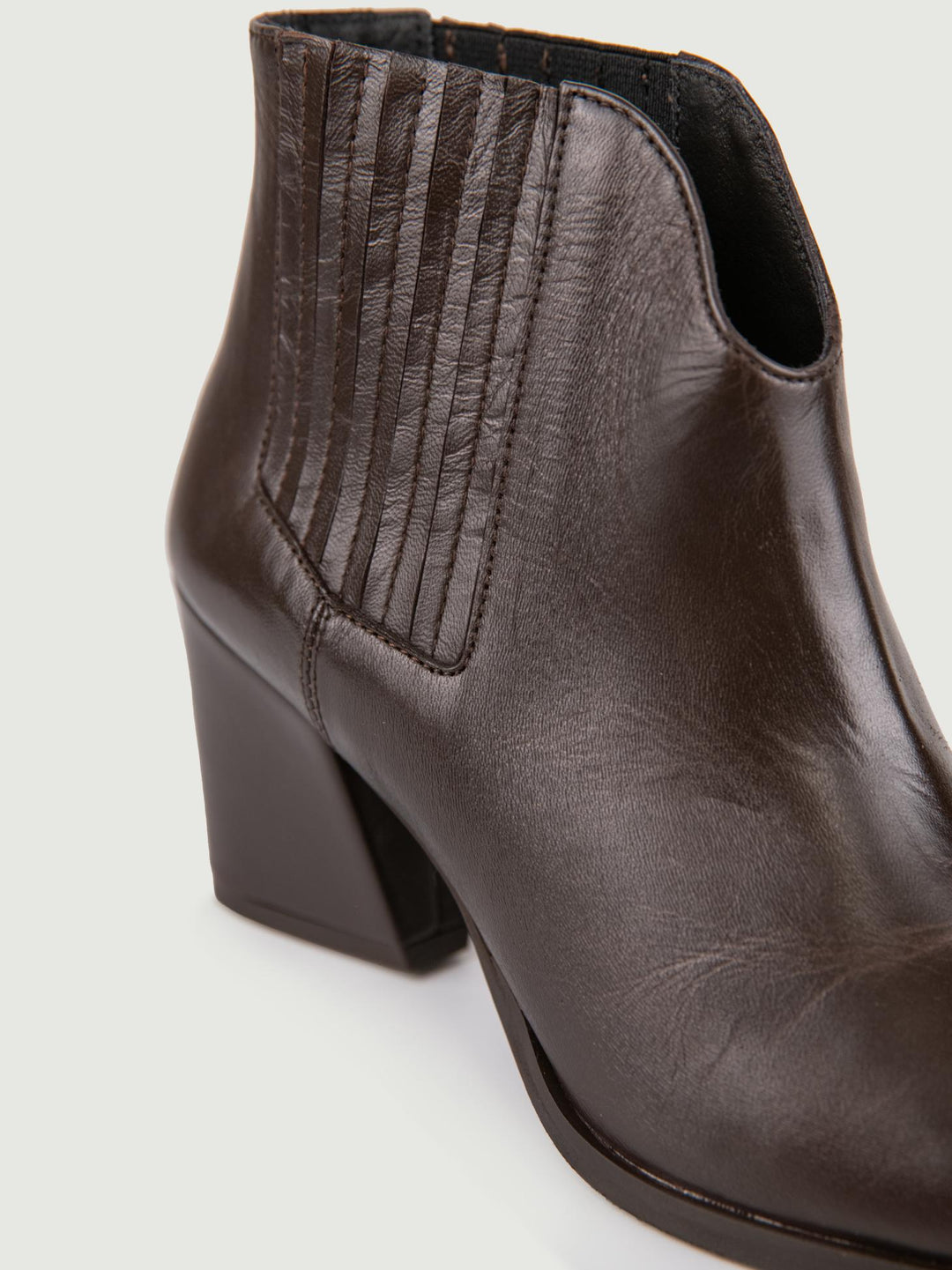 STIVALETTO TEXANO IN PELLE TESTA MORO CON SCOLLO 7348/42 T MORO ANDREA MORANDO 