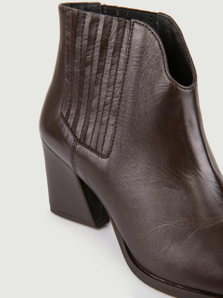 STIVALETTO TEXANO IN PELLE TESTA MORO CON SCOLLO 7348/42 T MORO ANDREA MORANDO 