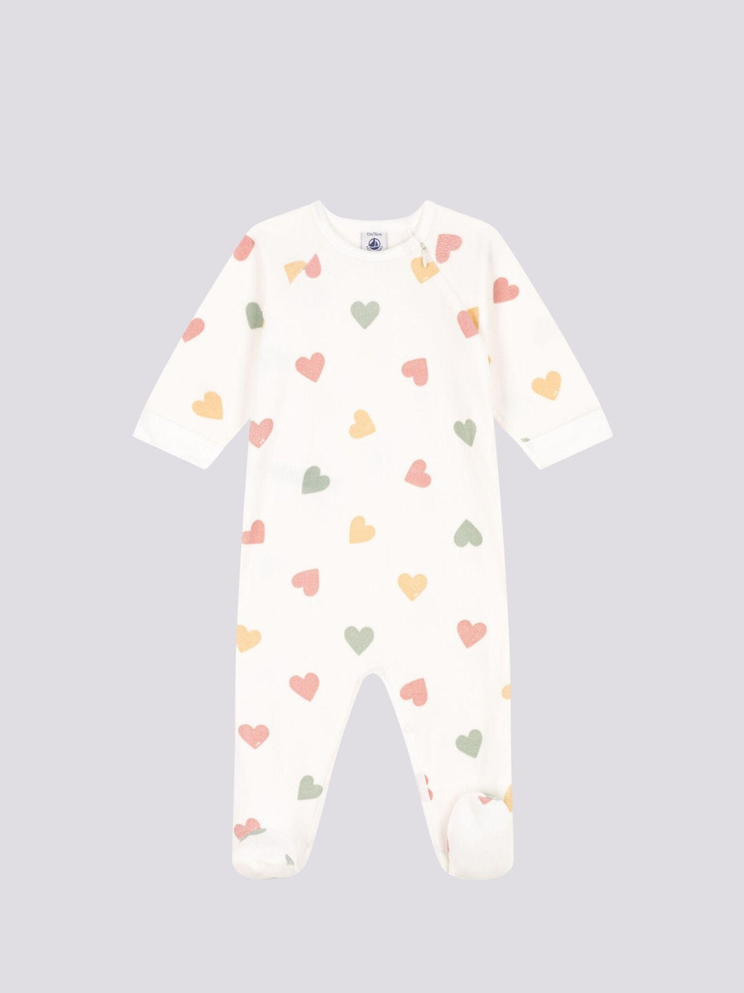 PIGIAMA BEBÈ IN CINIGLIA A CUORI MULTICOLORI A0887 01 PETIT BATEAU 