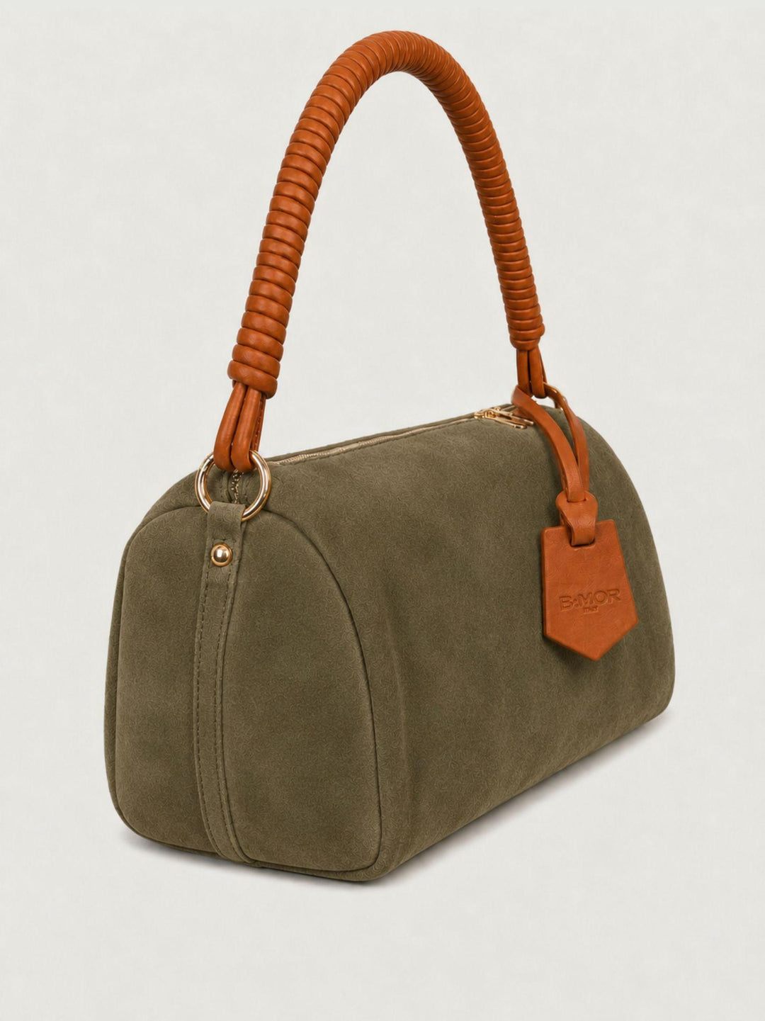 Borsa a spalla Cube in pelle scamosciata salvia CUBE SALVIA BIMOR 