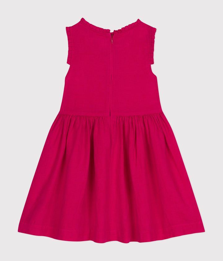 ABITO ROSA SENZA MANICHE IN LINO A09SB 01 PETIT BATEAU 