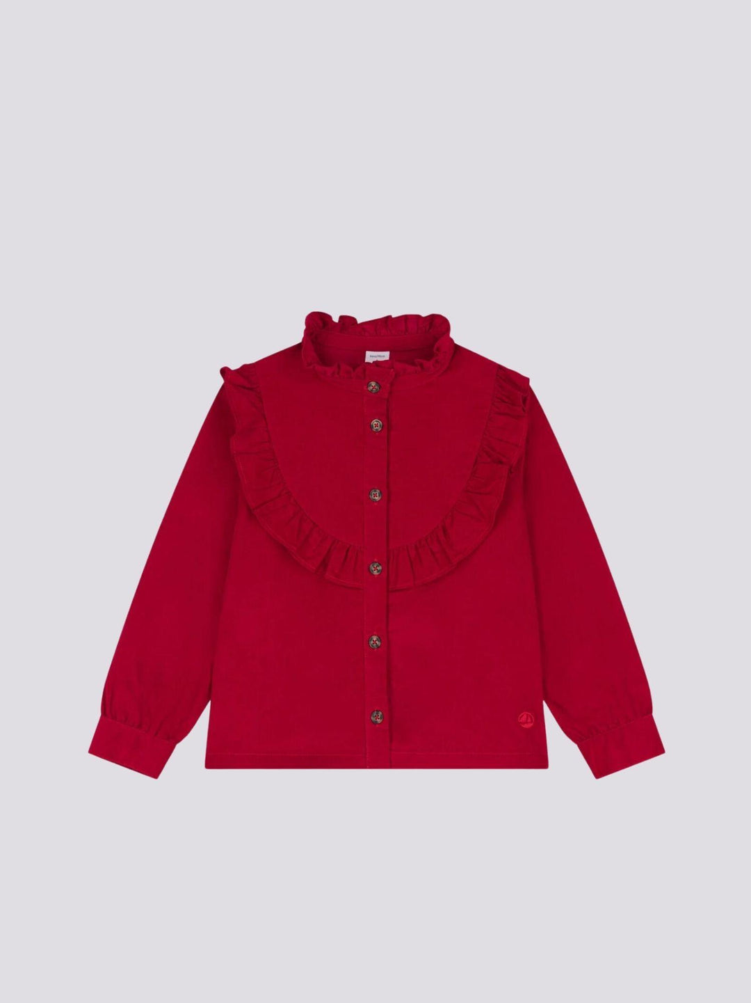 BLUSA IN VELLUTO FINE BAMBINA A0824 01 PETIT BATEAU 