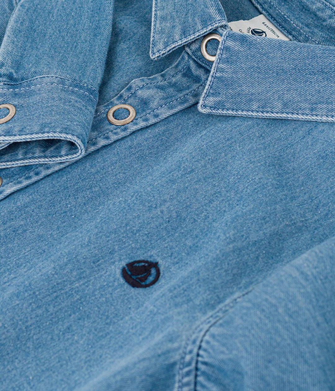 CAMICIA BAMBINO IN DENIM LEGGERO A080O 01 PETIT BATEAU 