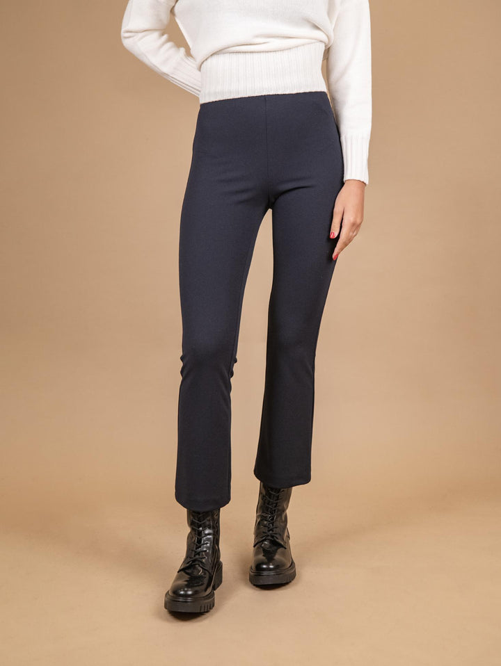 PANTALONE A TROMBETTA IN TESSUTO BLU CAPPERO BLU ANDREA MORANDO 