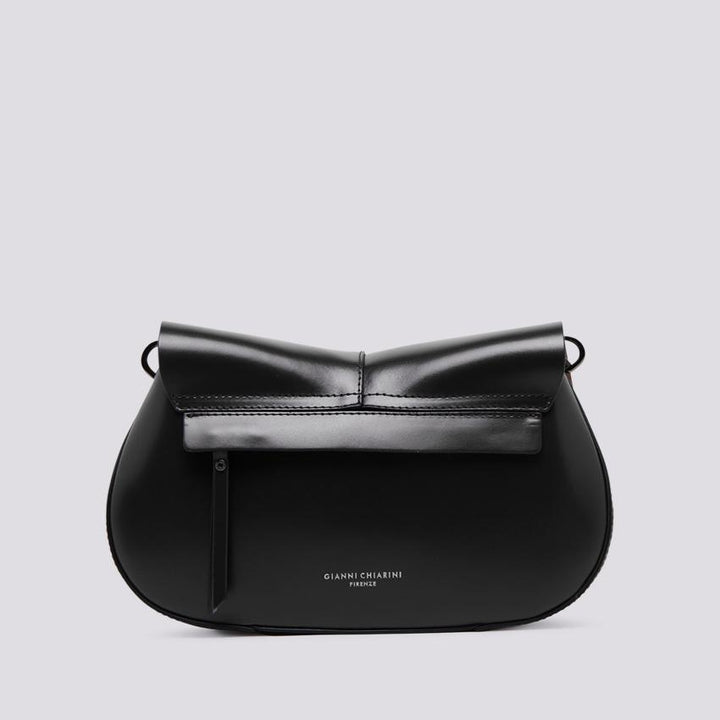 Borsa a spalla Helena Round in pelle nera BS 9308 CALF 001 GIANNI CHIARINI 