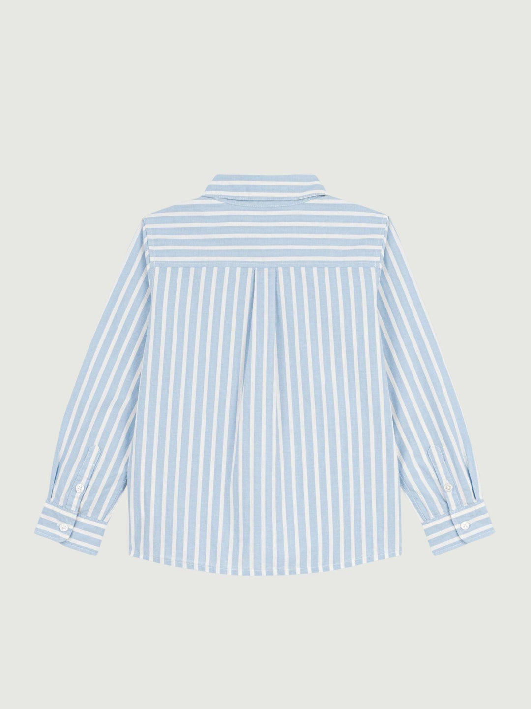 Camicia bambino azzurra a righe in popeline A0F5I 01 PETIT BATEAU 