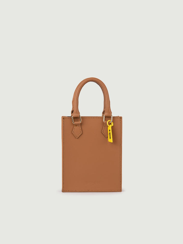 BORSA IN PELLE MARRONE BABY BABY BISCOTTO BIMOR 
